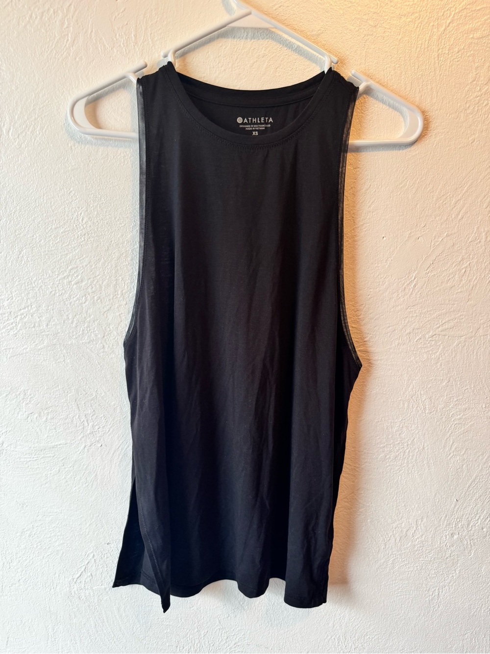 Athleta Black Muscle Tee Tank Top